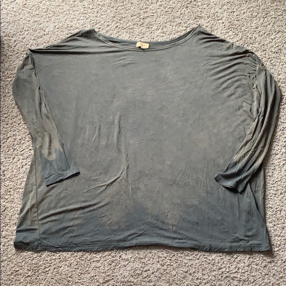 PIKO acid wash olive shirt